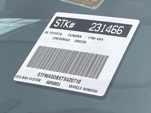 2026 Toyota Tundra 1794 Edition CrewMax 5.5' Bed