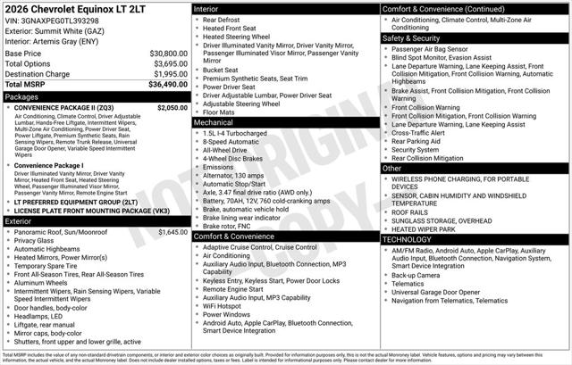 2026 Chevrolet Equinox AWD LT