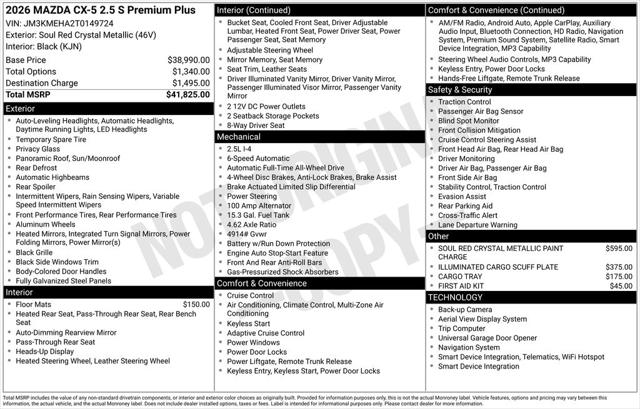 2026 Mazda CX-5 2.5 S Premium Plus