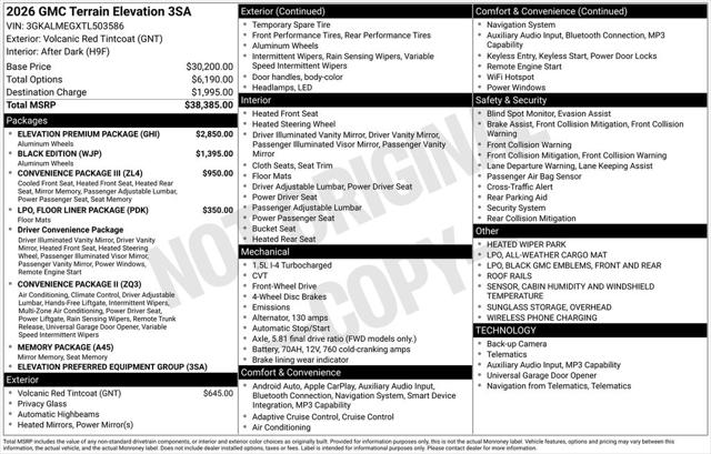 2026 GMC Terrain FWD Elevation