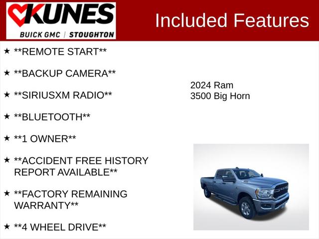 2024 Ram 3500 Big Horn Crew Cab 4x4 8' Box
