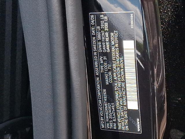 2026 Volvo XC60 Plug-In Hybrid Ultra, T8 AWD Electric/Gasoline, Dark