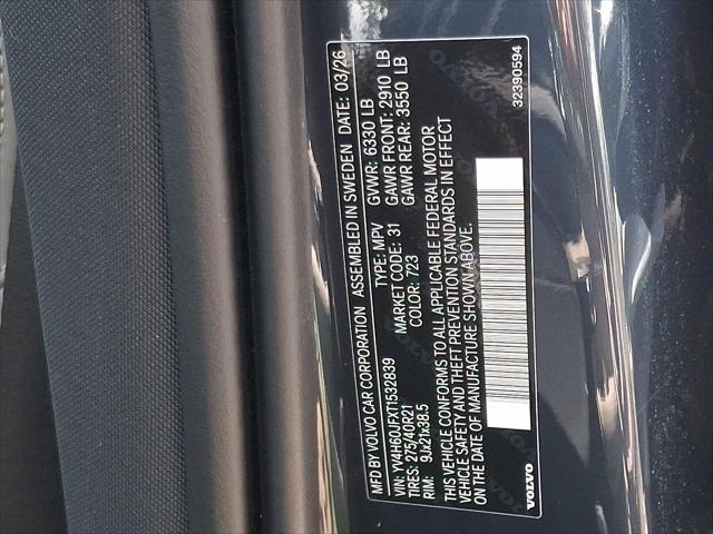 2026 Volvo XC90 Plug-In Hybrid Ultra, T8 AWD, Electric/Gasoline, Bright, 6 Seats
