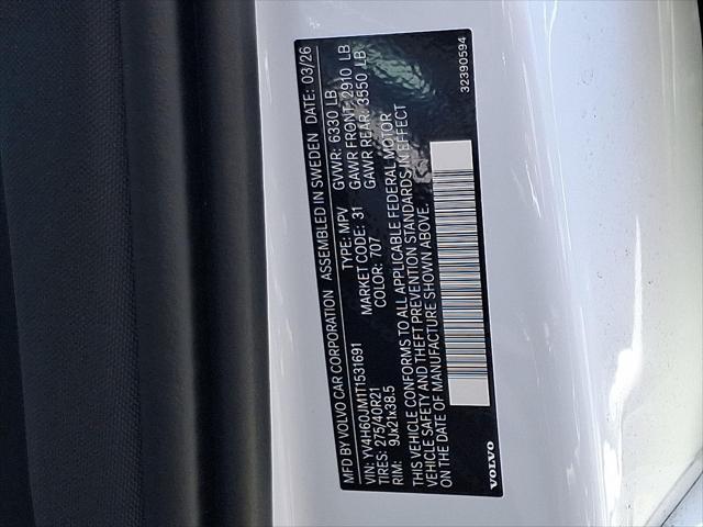 2026 Volvo XC90 Plug-In Hybrid Ultra Dark Theme, T8 AWD, Electric/Gasoline, 6 Seats