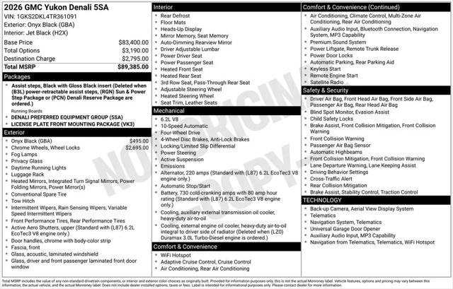 2026 GMC Yukon 4WD Denali for sale in White Plains, NY
