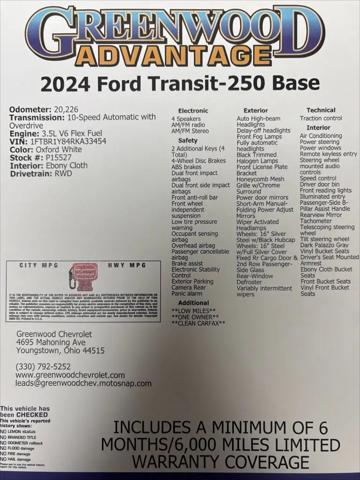 2024 Ford Transit Cargo Van T-250