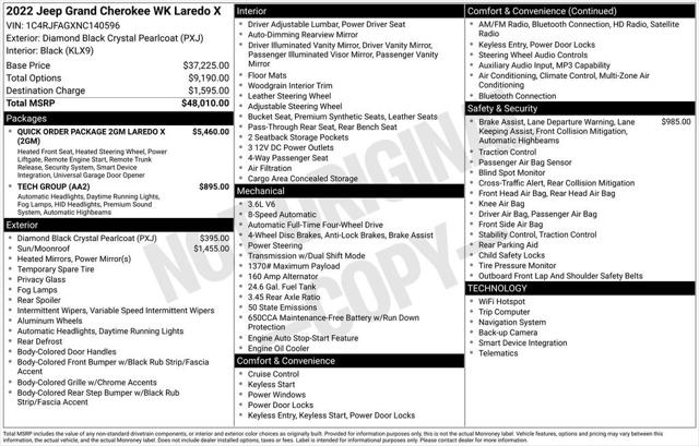 2022 Jeep Grand Cherokee WK Laredo X 4x4 2022 Jeep Grand Cherokee WK Laredo X 4x4