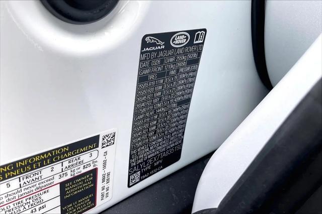 2026 Land Rover Range Rover Velar P250 Dynamic SE
