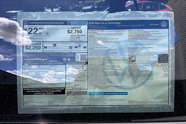 2026 Volkswagen Atlas SE with Technology