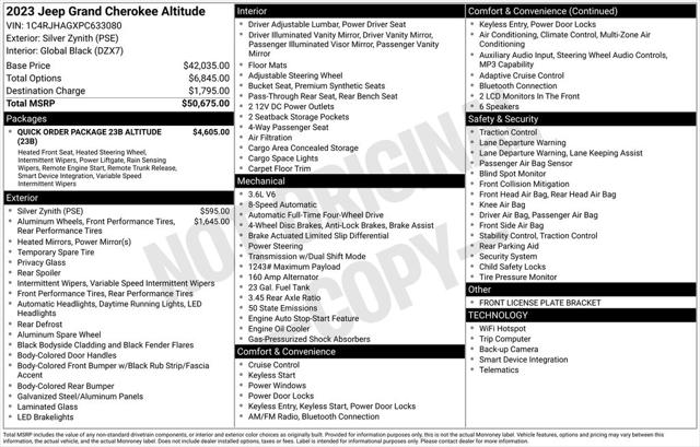 2023 Jeep Grand Cherokee Altitude 4x4 2023 Jeep Grand Cherokee Altitude 4x4