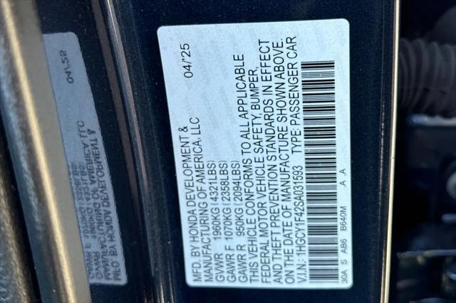 2025 Honda Accord Sedan SE