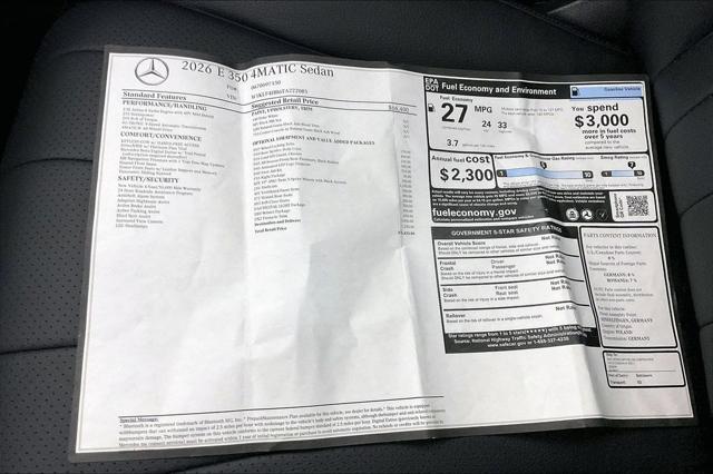 2026 Mercedes-Benz E 350 E 350