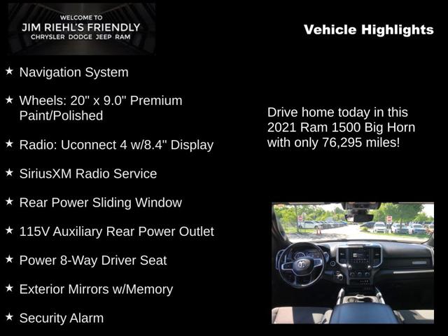 2021 Ram 1500 Big Horn Crew Cab 4x4 5'7" Box