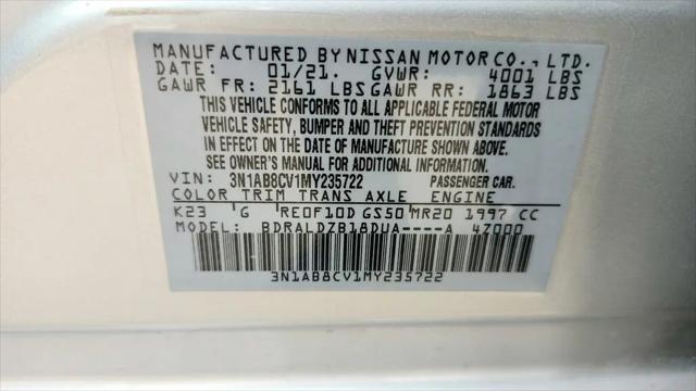 2021 Nissan Sentra SV Xtronic CVT