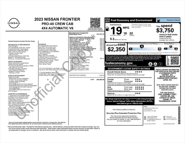 2023 Nissan Frontier Crew Cab PRO-4X 4x4