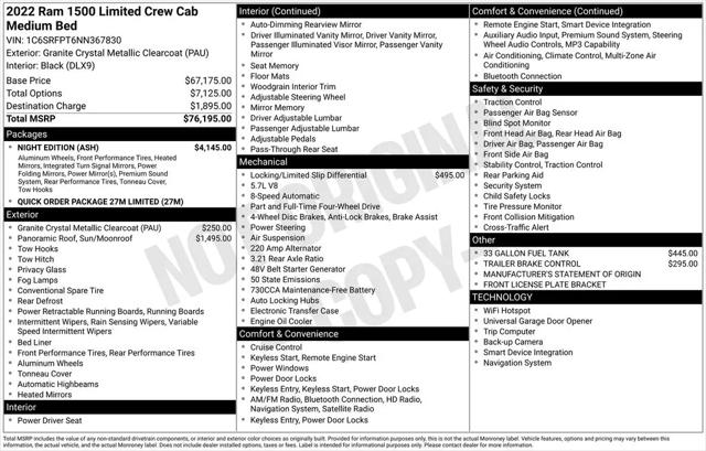 2022 Ram 1500 Limited Crew Cab 4x4 6'4" Box