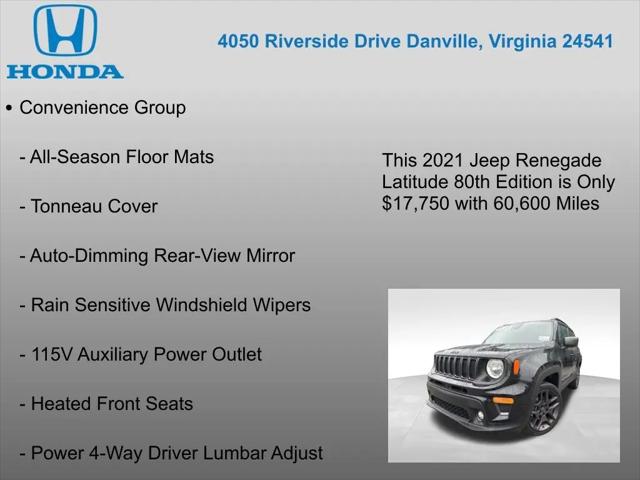 2021 Jeep Renegade 80th Anniversary 4x4