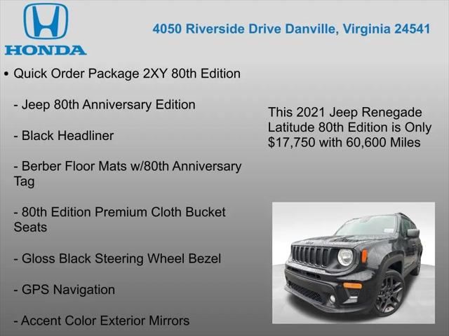 2021 Jeep Renegade 80th Anniversary 4x4