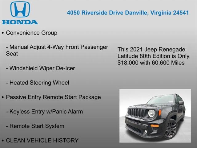 2021 Jeep Renegade 80th Anniversary 4x4
