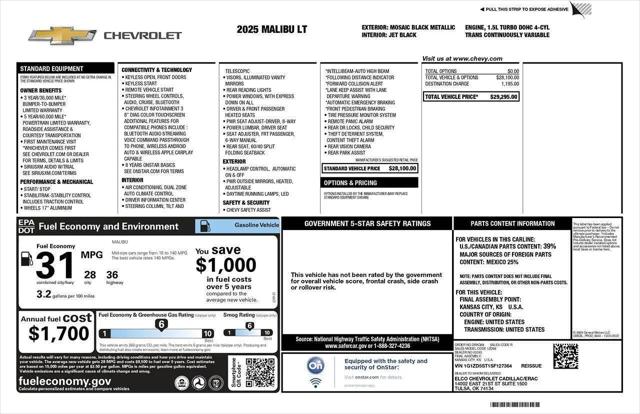 2025 Chevrolet Malibu FWD 1LT