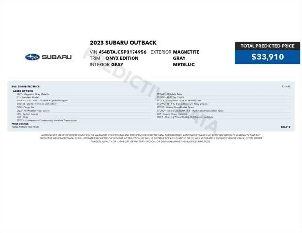 2023 Subaru Outback Onyx Edition