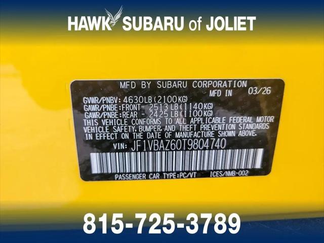 2026 Subaru WRX Series.Yellow