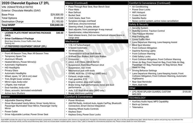 2020 Chevrolet Equinox AWD 2FL