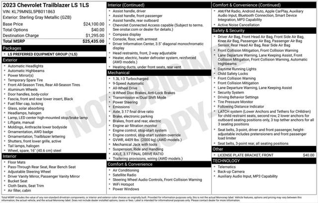 2023 Chevrolet TrailBlazer AWD LS