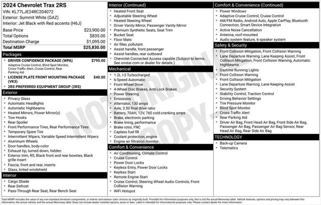 2024 Chevrolet Trax FWD 2RS