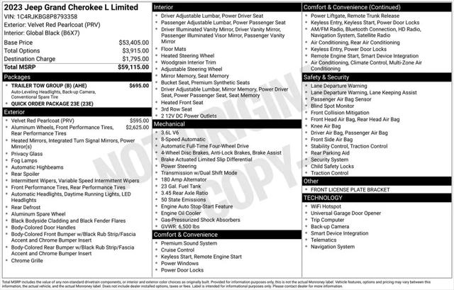 2023 Jeep Grand Cherokee L Limited 4x4