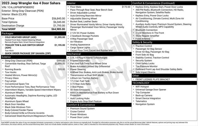 2023 Jeep Wrangler 4xe Sahara 4x4