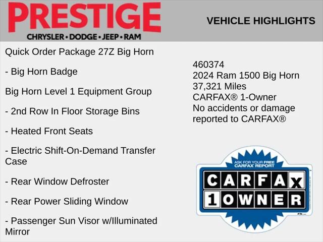 2024 Ram 1500 Big Horn Crew Cab 4x4 5'7" Box