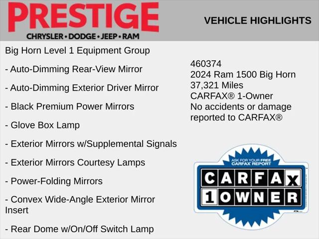 2024 Ram 1500 Big Horn Crew Cab 4x4 5'7" Box