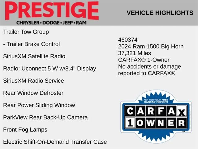 2024 Ram 1500 Big Horn Crew Cab 4x4 5'7" Box