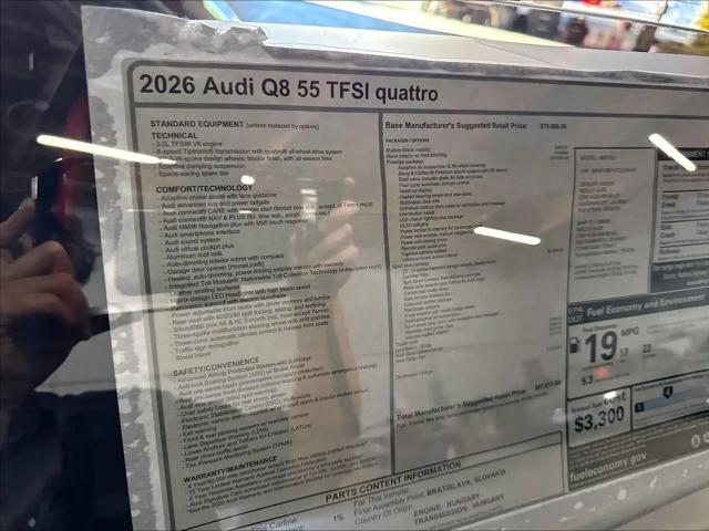 2026 Audi Q8 Prestige Plus 55 TFSI quattro Tiptronic