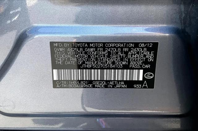 2012 Lexus IS 250 IS 250 Sport