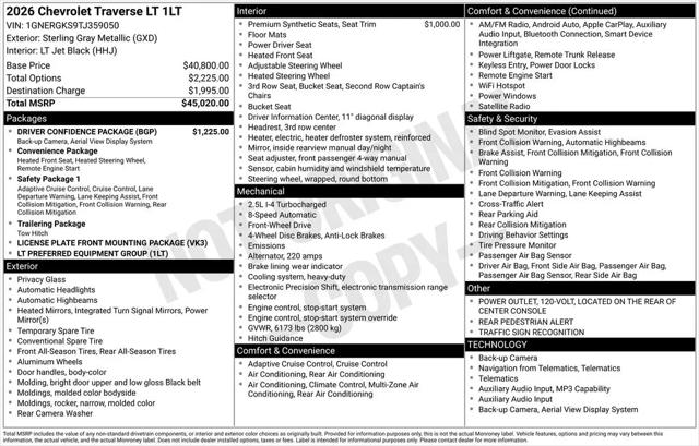 2026 Chevrolet Traverse FWD LT