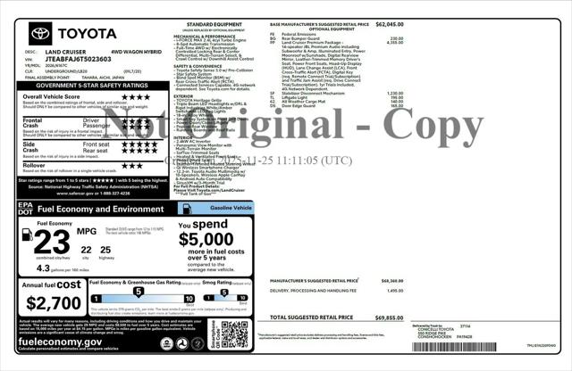 2026 Toyota Land Cruiser Base