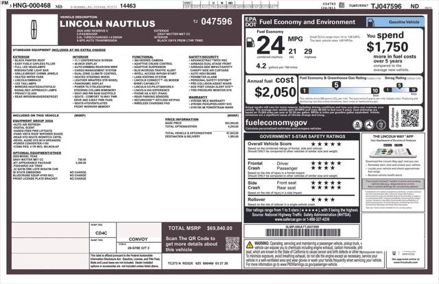 2026 Lincoln Nautilus Reserve