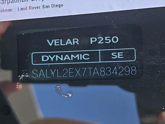 2026 Land Rover Range Rover Velar P250 Dynamic SE