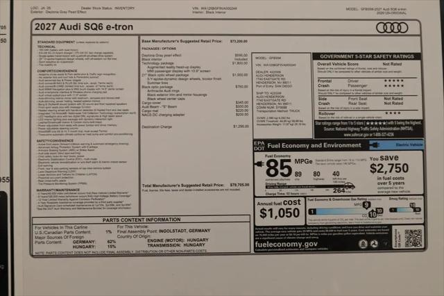 2027 Audi SQ6 e-tron Premium Plus