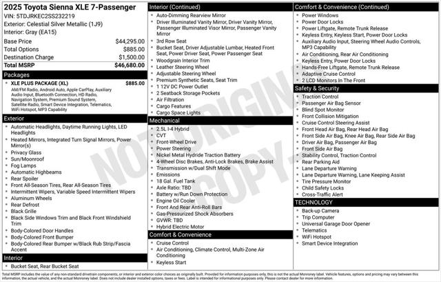 2025 Toyota Sienna XLE