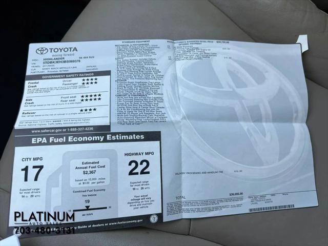 2011 Toyota Highlander SE V6