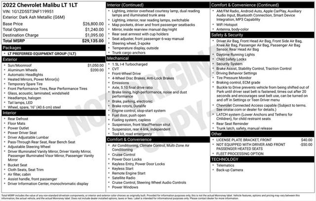 2022 Chevrolet Malibu FWD LT