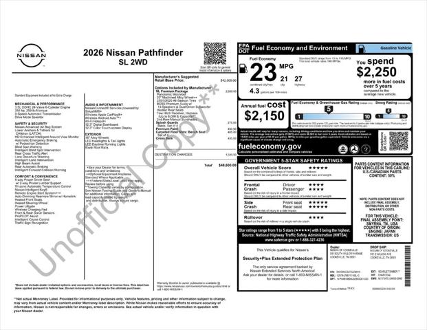2026 Nissan Pathfinder SL