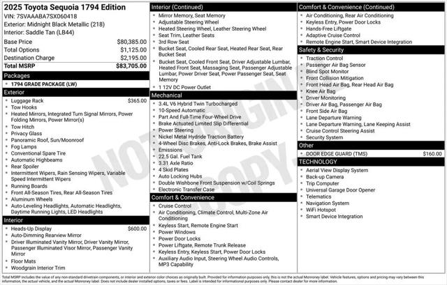 2025 Toyota Sequoia 1794 Edition