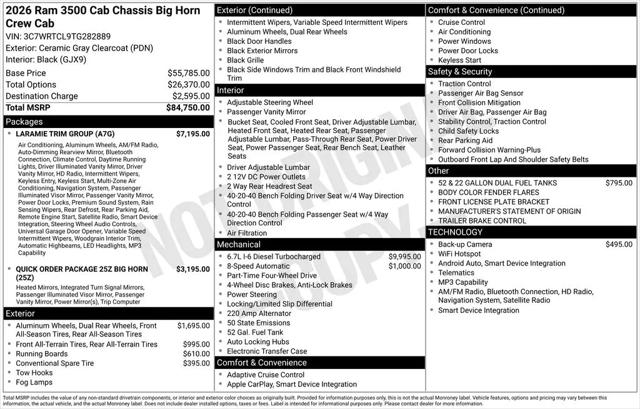 2026 Ram 3500 Tradesman/Big Horn