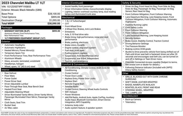 2023 Chevrolet Malibu FWD 1LT