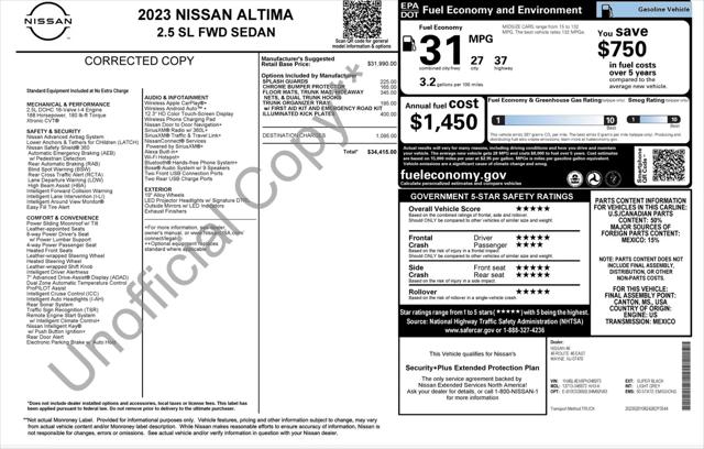 2023 Nissan Altima SL FWD