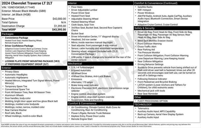 2024 Chevrolet Traverse AWD LT